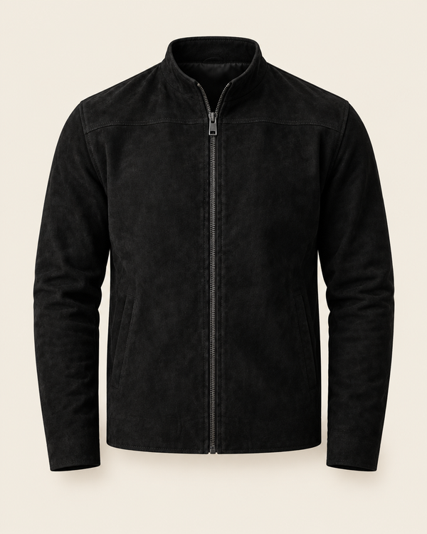 L'Aviateur – Blouson col montant effet daim