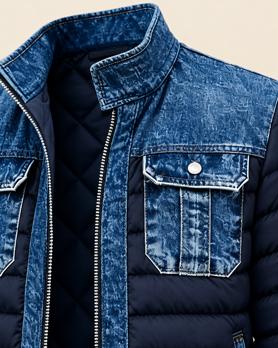 Le Lorenzo – détail denim et matelassage