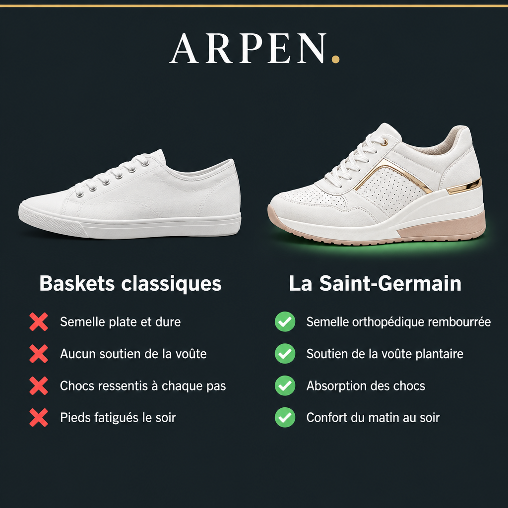 Fini les baskets plates qui fatiguent les pieds