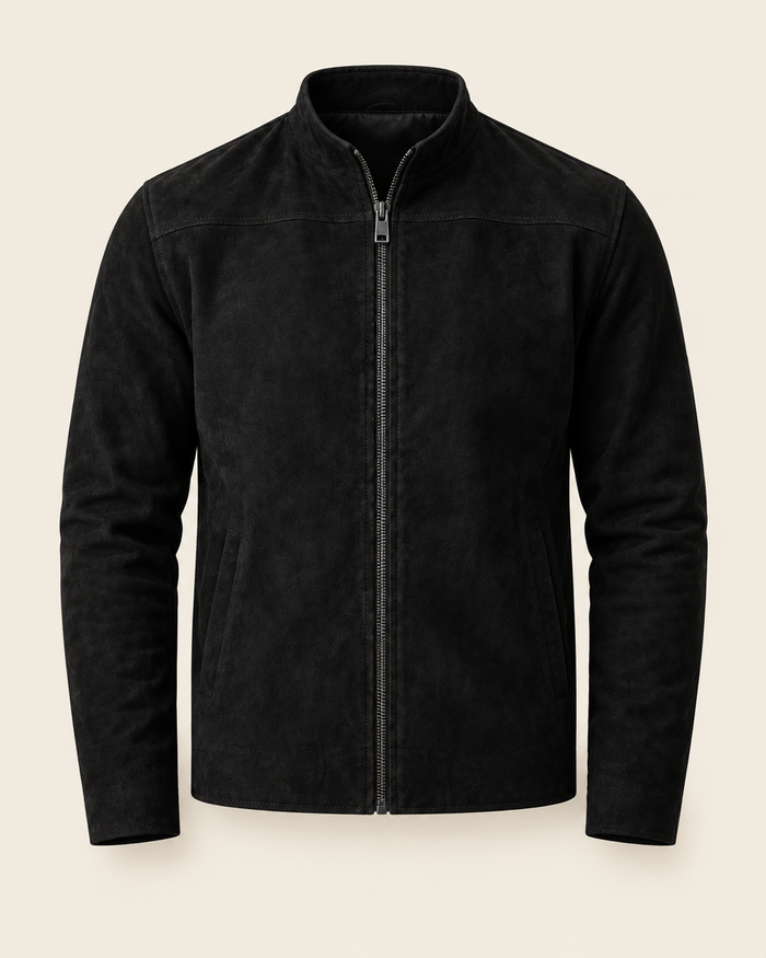 L'Aviateur – Blouson col montant effet daim