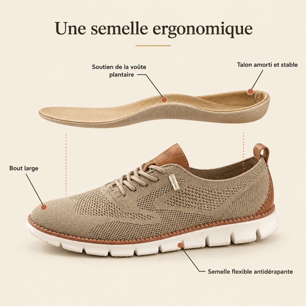Semelle ergonomique avec soutien de la voûte plantaire